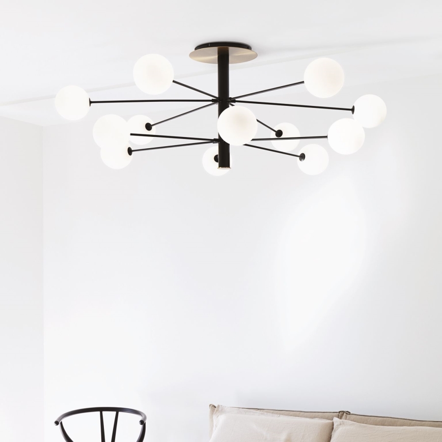 Ideal Lux - LED pendel COSMOPOLITAN 12xG9/3W/230V diameter 145 cm sort