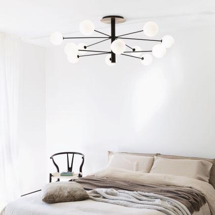 Ideal Lux - LED pendel COSMOPOLITAN 12xG9/3W/230V diameter 145 cm sort