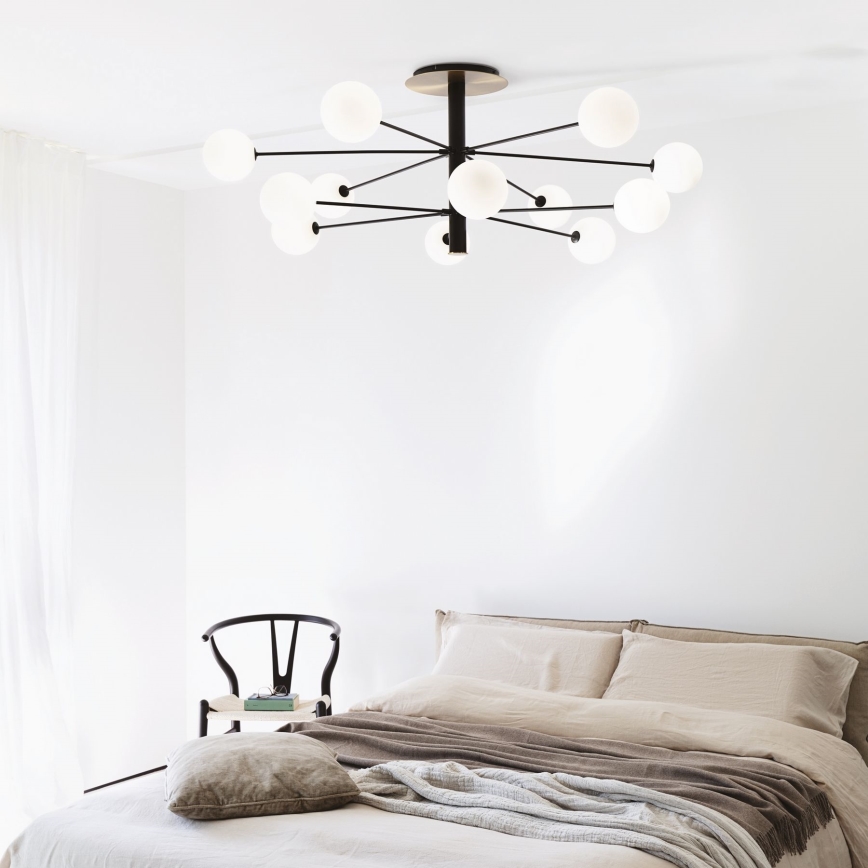 Ideal Lux - LED pendel COSMOPOLITAN 12xG9/3W/230V diameter 145 cm sort