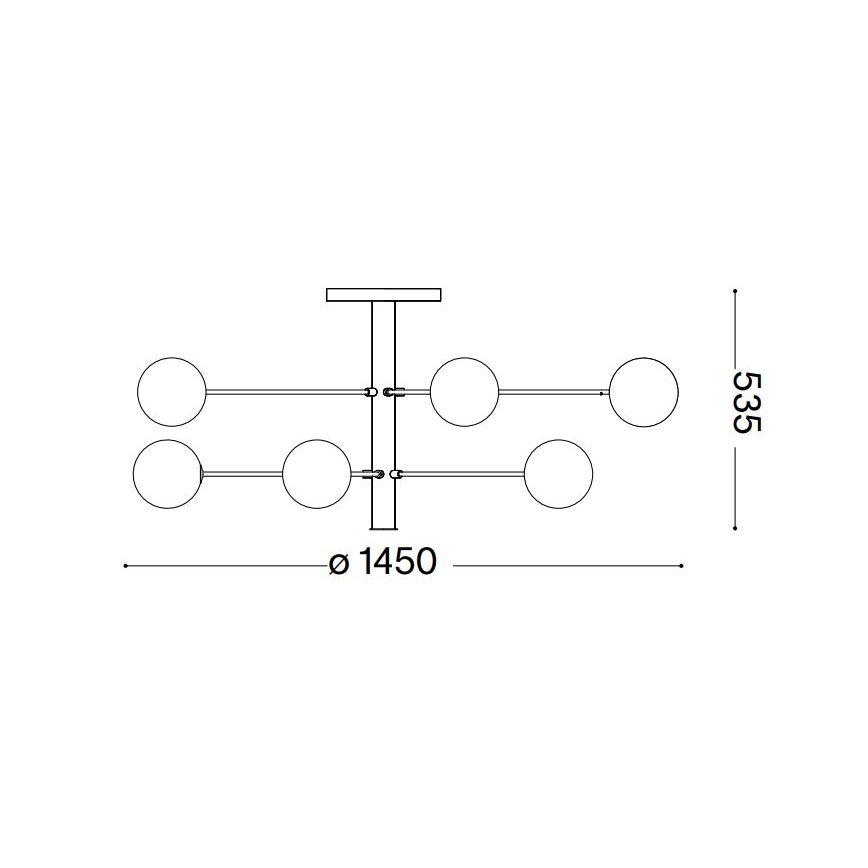 Ideal Lux - LED pendel COSMOPOLITAN 12xG9/3W/230V diameter 145 cm sort