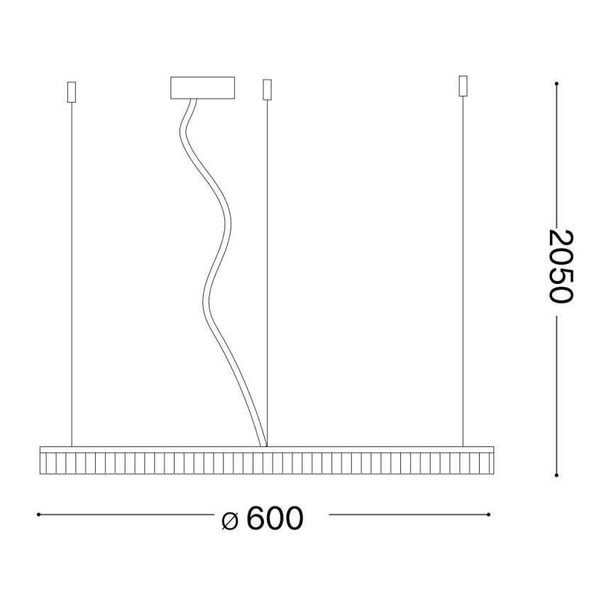 Ideal Lux - LED pendel CROWN LED/30W/230V 3000K diameter 60 cm CRI 90 messing