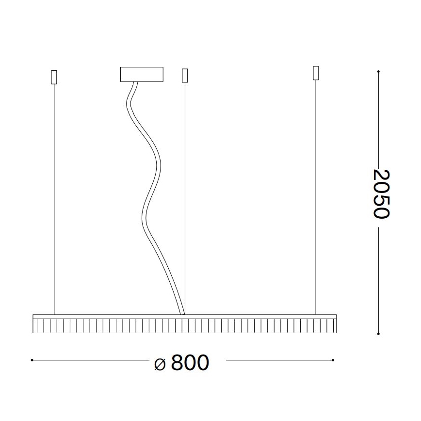 Ideal Lux - LED pendel CROWN LED/42W/230V 3000K diameter 80 cm CRI 90 messing