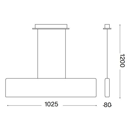 Ideal Lux - LED pendel DESK LED/32W/230V 102,5 cm CRI 90 sort