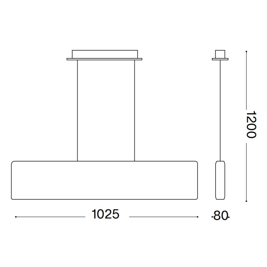 Ideal Lux - LED pendel DESK LED/32W/230V 102,5 cm CRI 90 sort