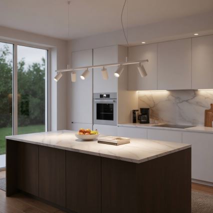 Ideal Lux - LED pendel DYNAMITE 6xGU10/7W/230V CRI 90 hvid