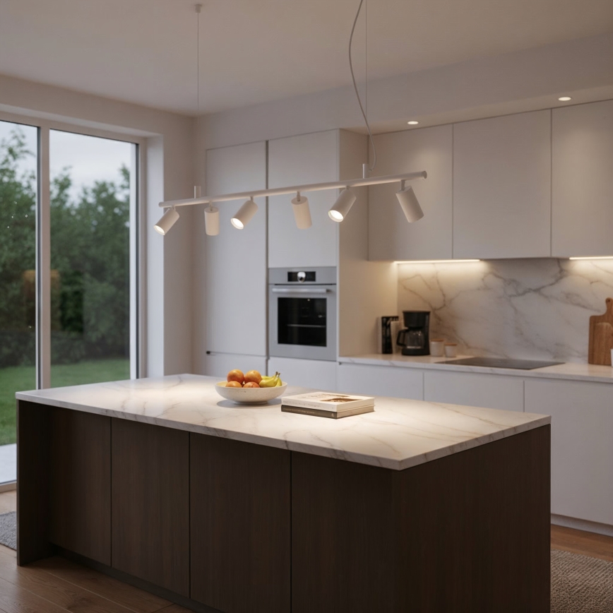 Ideal Lux - LED pendel DYNAMITE 6xGU10/7W/230V CRI 90 hvid