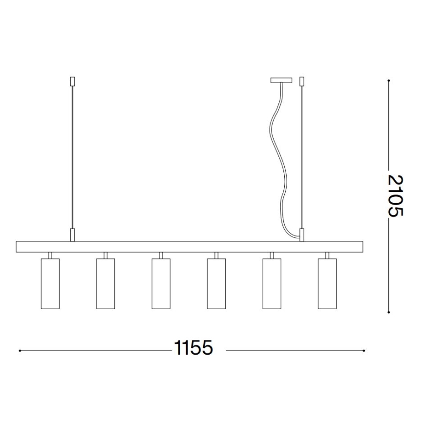 Ideal Lux - LED pendel DYNAMITE 6xGU10/7W/230V CRI 90 hvid