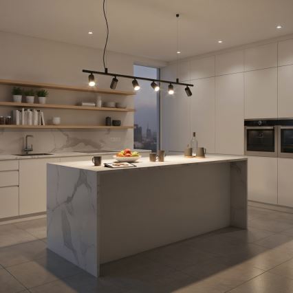 Ideal Lux - LED pendel DYNAMITE 6xGU10/7W/230V CRI 90 sort