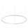 Ideal Lux - LED pendel dæmpbar ORACLE SLIM LED/39W/230V 3000K diameter 70 cm hvid