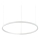 Ideal Lux - LED pendel dæmpbar ORACLE SLIM LED/40W/230V 4000K diameter 70 cm CRI 90 hvid