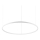 Ideal Lux - LED pendel dæmpbar ORACLE SLIM LED/43W/230V 3000K diameter 90 cm hvid