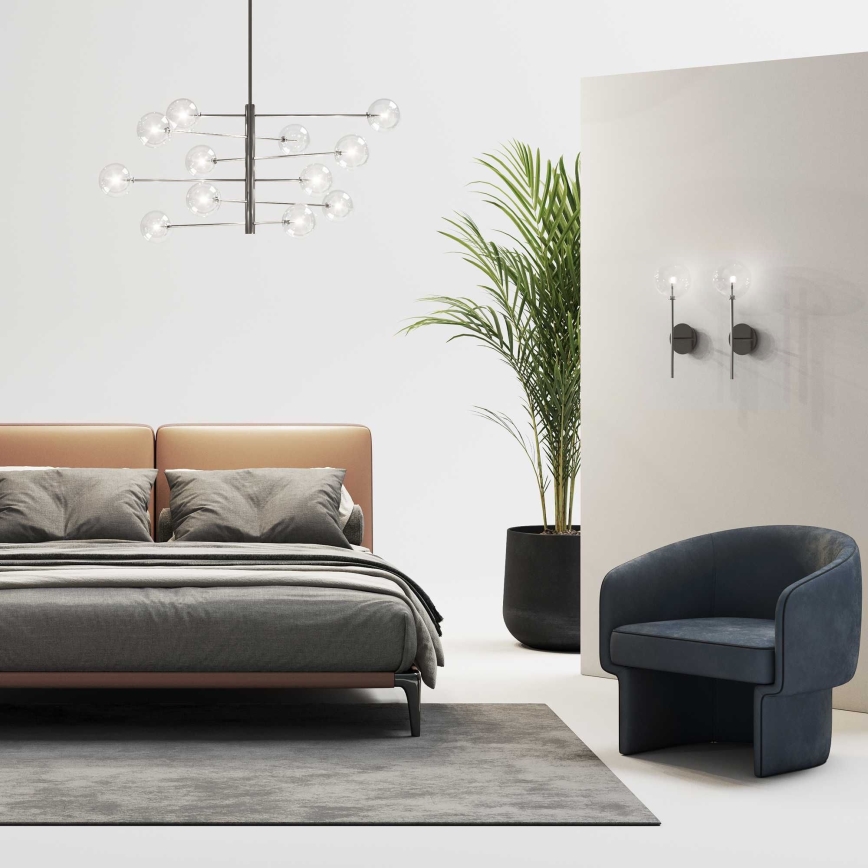 Ideal Lux - LED pendel EQUINOXE 12xG4/2W/230V diameter 124 cm skinnende krom/transparent
