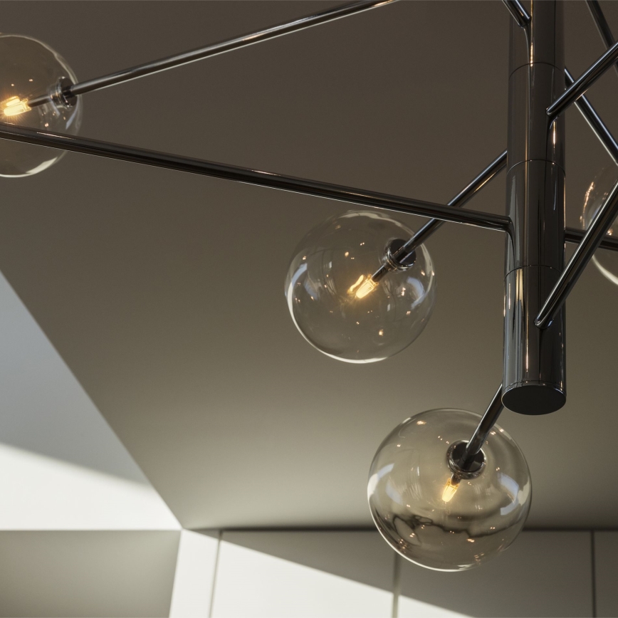 Ideal Lux - LED pendel EQUINOXE 12xG4/2W/230V diameter 124 cm skinnende krom/transparent