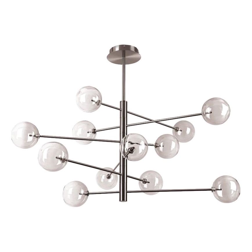Ideal Lux - LED pendel EQUINOXE 12xG4/2W/230V diameter 128,1 cm skinnende krom/røget