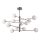 Ideal Lux - LED pendel EQUINOXE 12xG4/2W/230V diameter 128,1 cm skinnende krom/røget