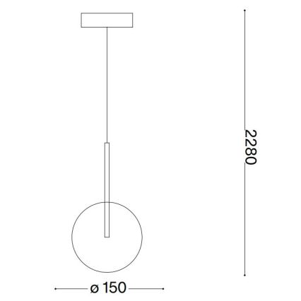 Ideal Lux - LED pendel EQUINOXE 1xG4/2W/230V diameter 15 cm skinnende krom/transparent