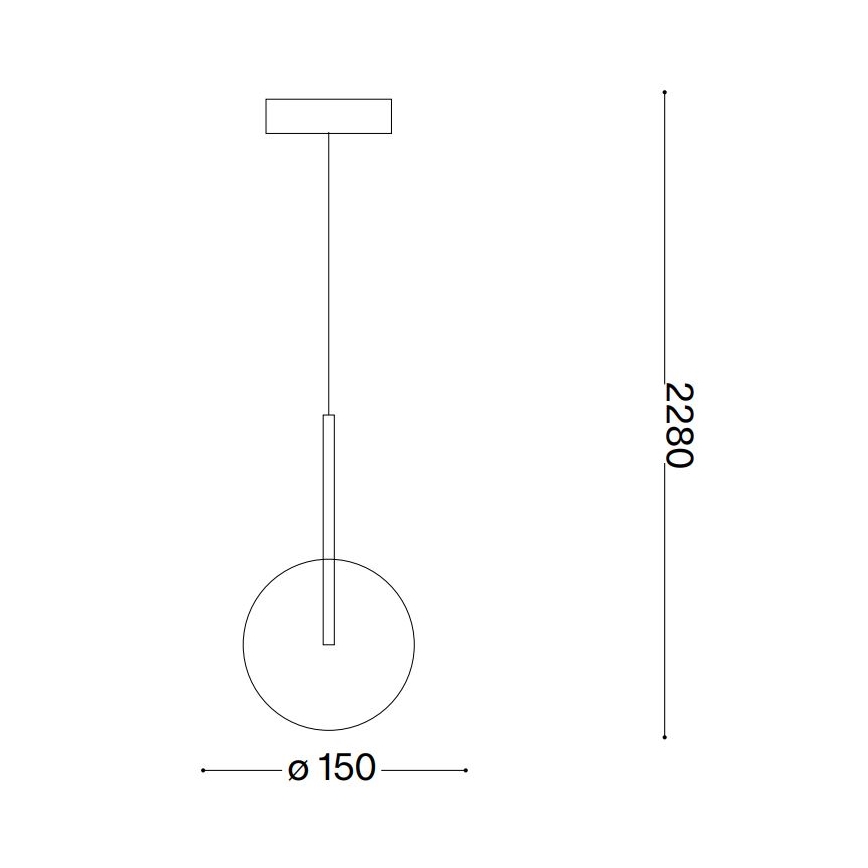 Ideal Lux - LED pendel EQUINOXE 1xG4/2W/230V diameter 15 cm messing/røget