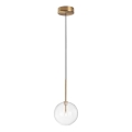 Ideal Lux - LED pendel EQUINOXE 1xG4/2W/230V diameter 15 cm messing/transparent