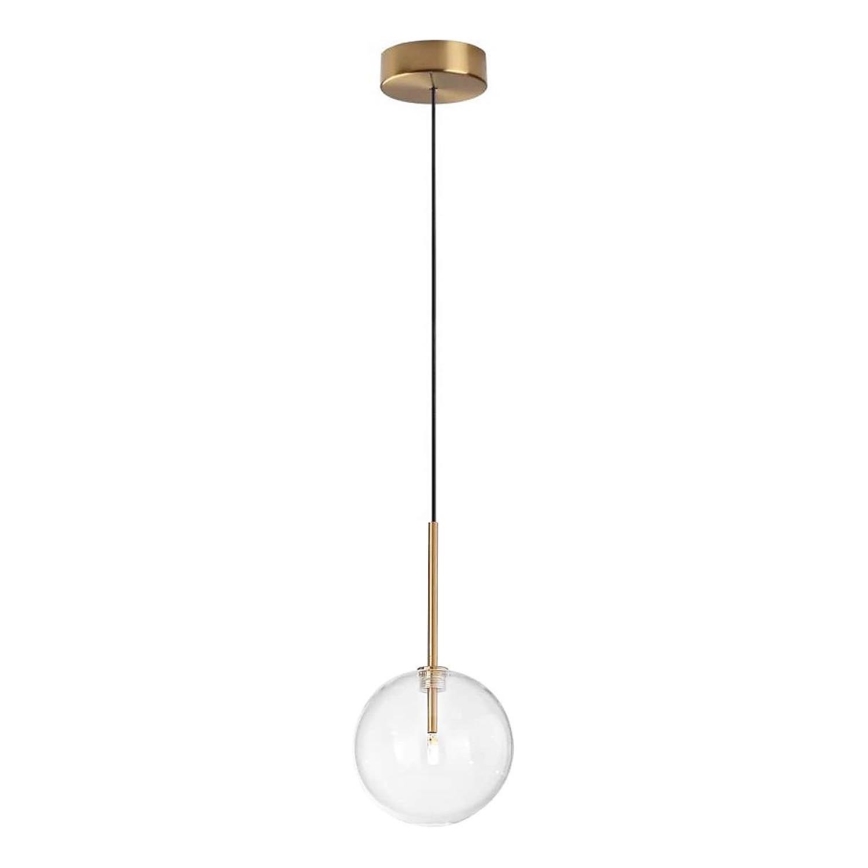 Ideal Lux - LED pendel EQUINOXE 1xG4/2W/230V diameter 15 cm messing/transparent