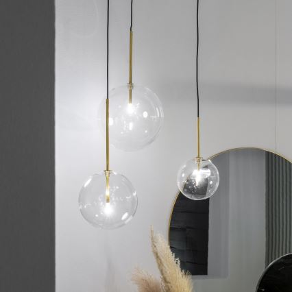 Ideal Lux - LED pendel EQUINOXE 1xG4/2W/230V diameter 15 cm messing/transparent