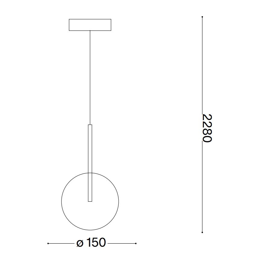 Ideal Lux - LED pendel EQUINOXE 1xG4/2W/230V diameter 15 cm messing/transparent