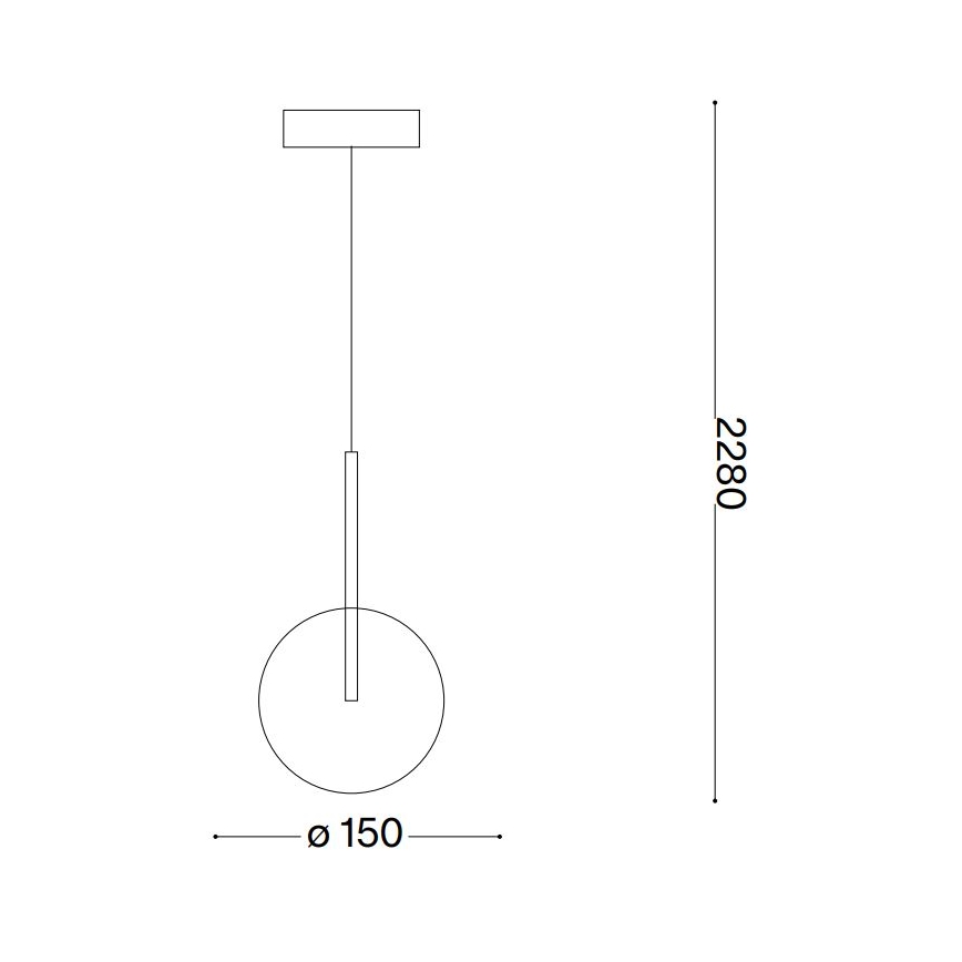 Ideal Lux - LED pendel EQUINOXE 1xG4/2W/230V diameter 15 cm messing/transparent
