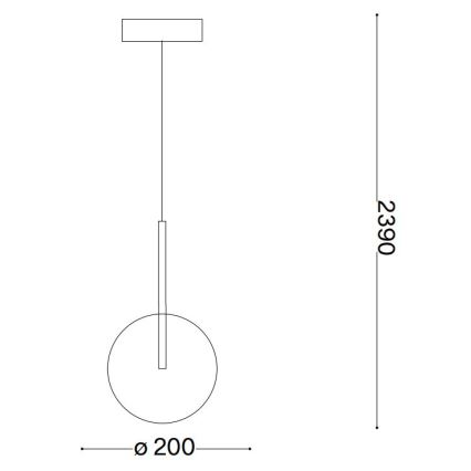 Ideal Lux - LED pendel EQUINOXE 1xG4/2W/230V diameter 20 cm messing/røget