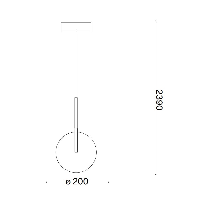 Ideal Lux - LED pendel EQUINOXE 1xG4/2W/230V diameter 20 cm messing/røget