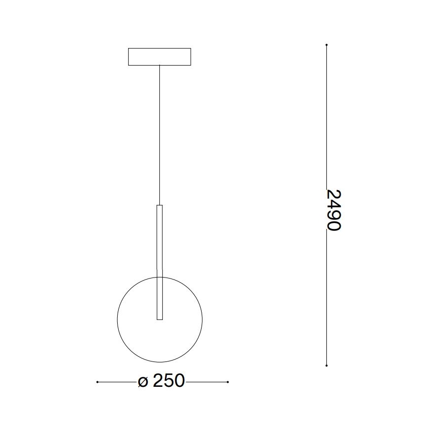 Ideal Lux - LED pendel EQUINOXE 1xG4/2W/230V diameter 25 cm messing/røget
