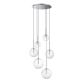 Ideal Lux - LED pendel EQUINOXE 6xG4/2W/230V diameter 65 cm skinnende krom/transparent