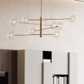Ideal Lux - LED pendel EQUINOXE 8xG4/2W/230V diameter 128 cm messing/transparent