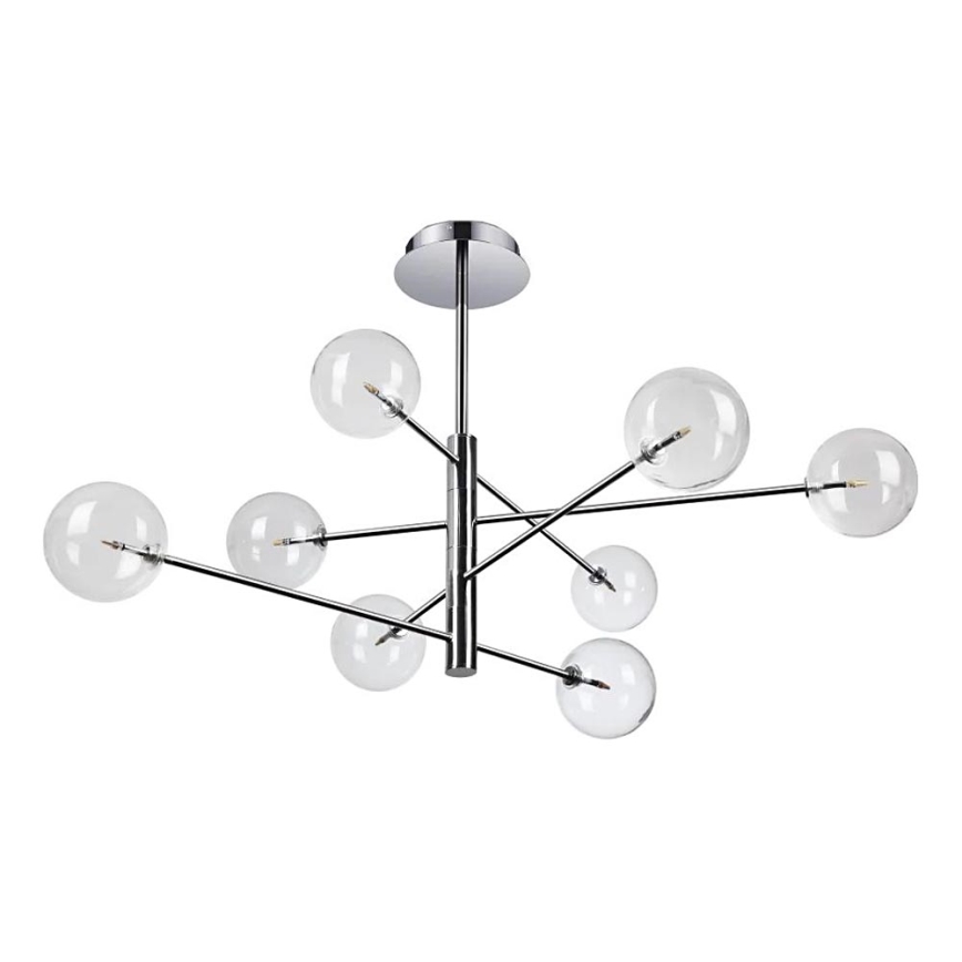 Ideal Lux - LED pendel EQUINOXE 8xG4/2W/230V diameter 128 cm skinnende krom/transparent