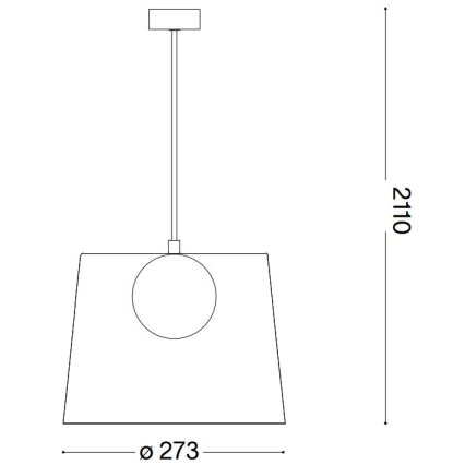 Ideal Lux - LED pendel FADE 1xG9/3W/230V diameter 27,3 cm kobber/røget