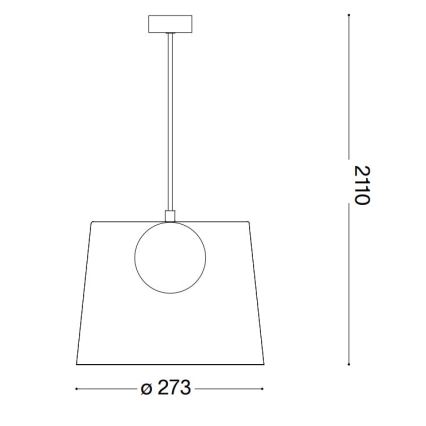 Ideal Lux - LED pendel FADE 1xG9/3W/230V grå