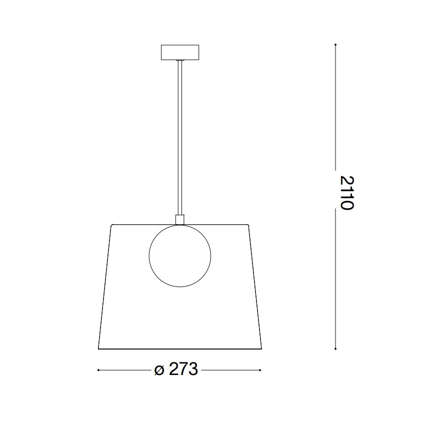 Ideal Lux - LED pendel FADE 1xG9/3W/230V grå