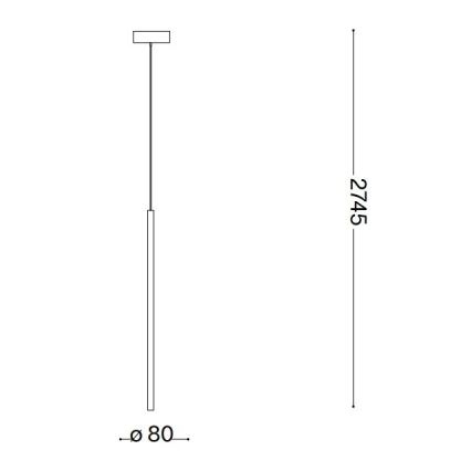 Ideal Lux - LED pendel FILO LED/3,5W/230V 3000K CRI 90 hvid