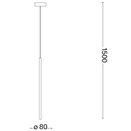 Ideal Lux - LED pendel FILO LED/3,5W/230V 3000K CRI 90 messing