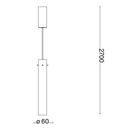 Ideal Lux - LED pendel FLAM LED/10W/230V diameter 6 cm CRI 90 grå