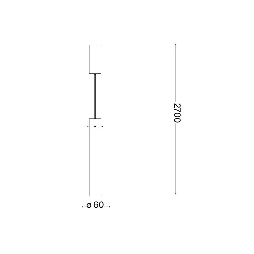 Ideal Lux - LED pendel FLAM LED/10W/230V diameter 6 cm CRI 90 grå