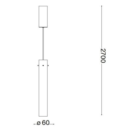 Ideal Lux - LED pendel FLAM LED/10W/230V diameter 6 cm CRI 90 røget