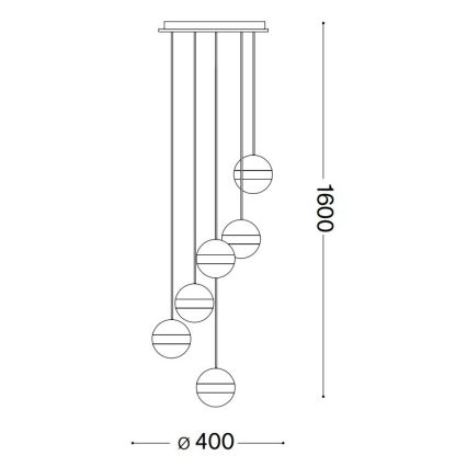 Ideal Lux - LED pendel GALAXY LED/58W/230V