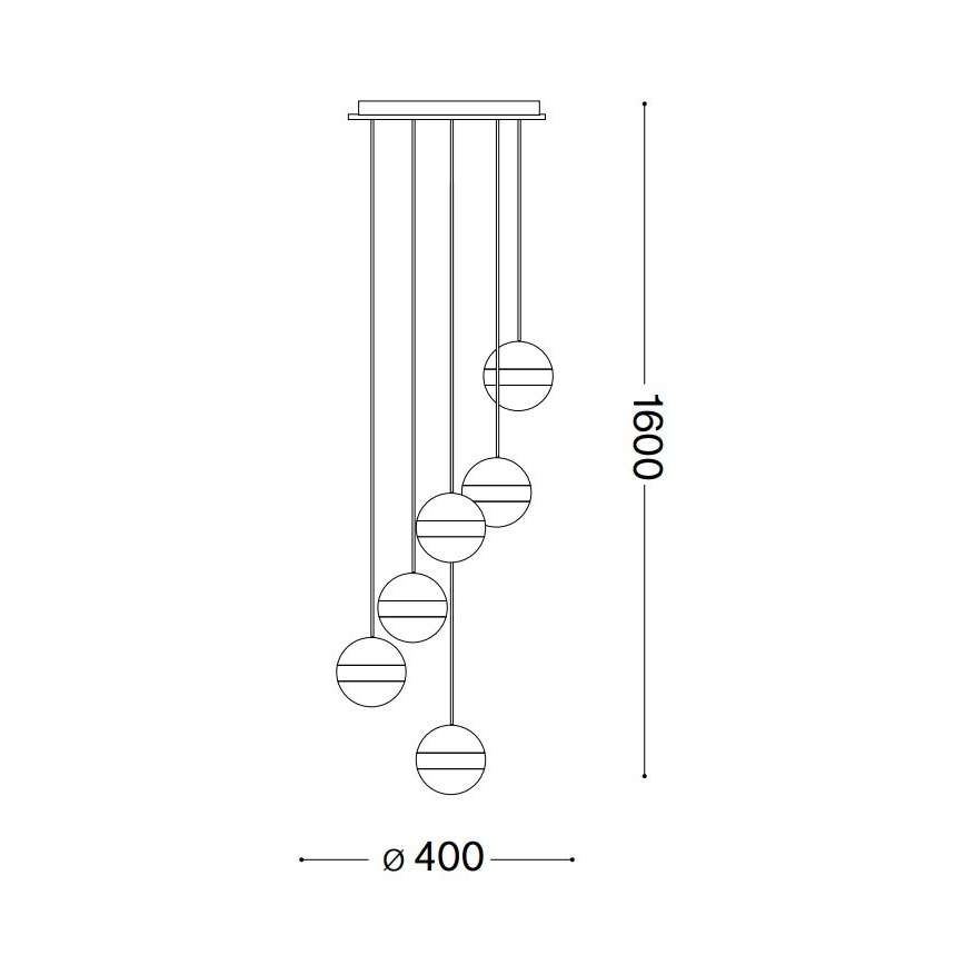 Ideal Lux - LED pendel GALAXY LED/58W/230V