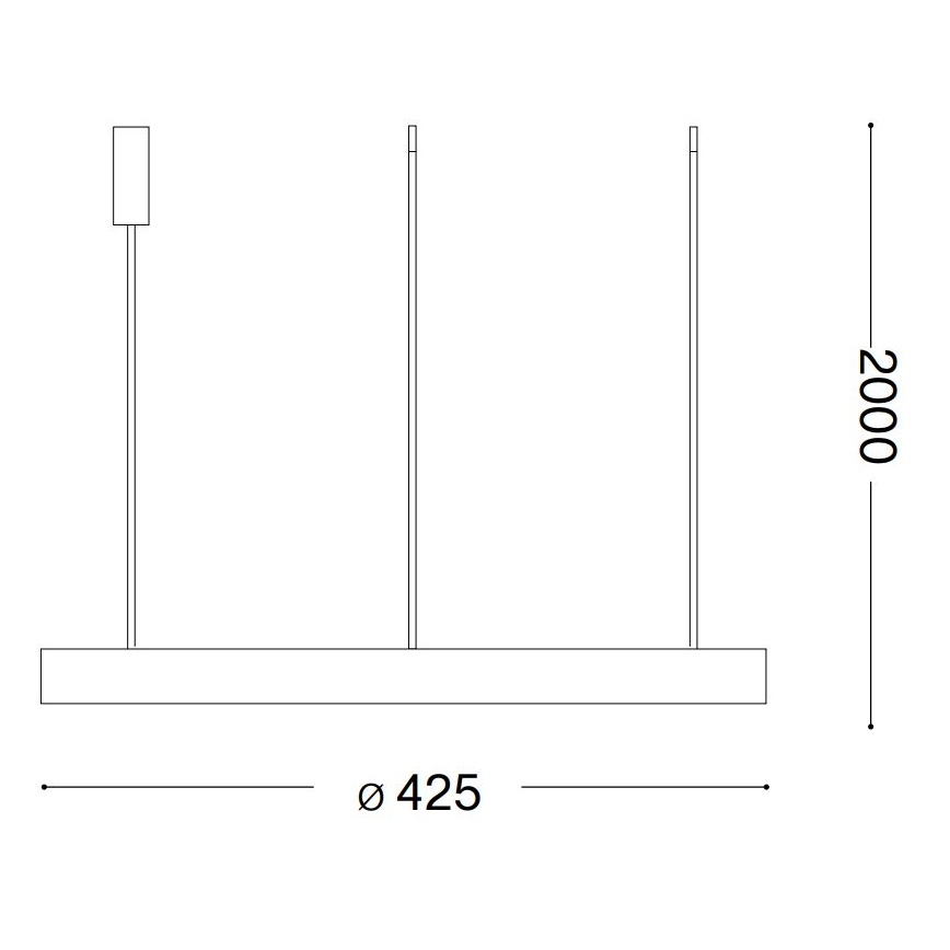 Ideal Lux - LED pendel GEMINI LED/38W/230V diameter 42,5 cm CRI 90 sort