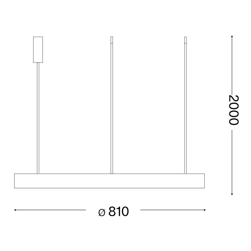 Ideal Lux - LED pendel GEMINI LED/59W/230V diameter 81 cm CRI 90 guldfarvet