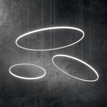 Ideal Lux - LED pendel HULAHOOP LED/39W/230V 3000K diameter 81,5 cm CRI 90 hvid