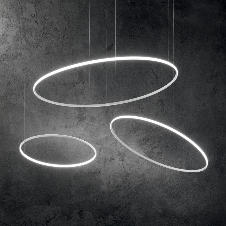 Ideal Lux - LED pendel HULAHOOP LED/39W/230V 3000K diameter 81,5 cm CRI 90 hvid