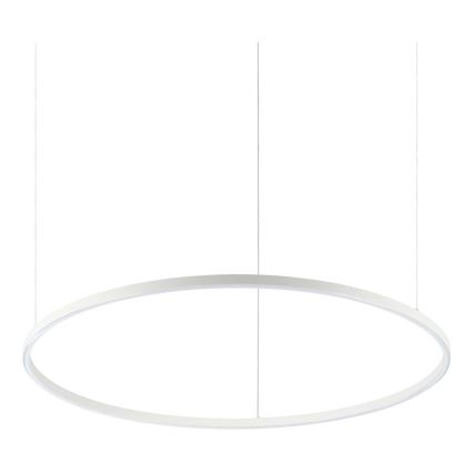 Ideal Lux - LED-pendel med wireophæng ORACLE SLIM LED/53W/230V 4000K CRI 90 Ø 90 cm hvid