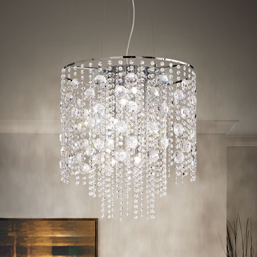 Ideal Lux - LED pendel i krystal EVASIONE 10xG9/3W/230V diameter 51 cm skinnende krom