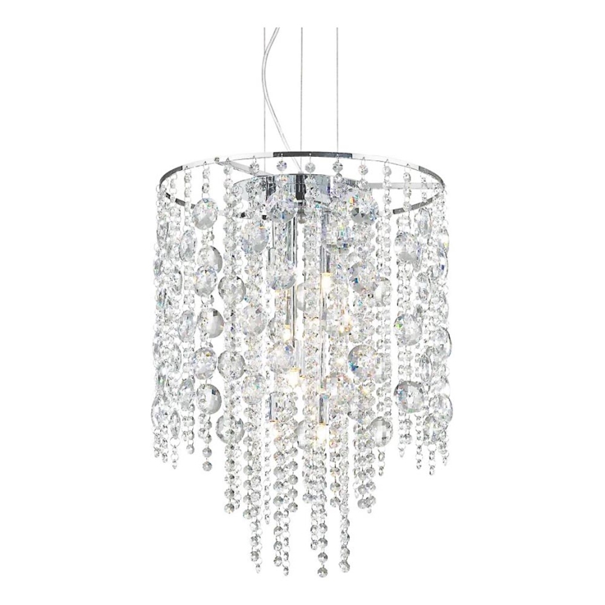 Ideal Lux - LED pendel i krystal EVASIONE 8xG9/3W/230V diameter 41 cm skinnende krom