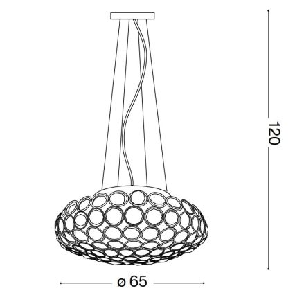 Ideal Lux - LED pendel i krystal KING 12xG9/3W/230V diameter 65 cm skinnende krom